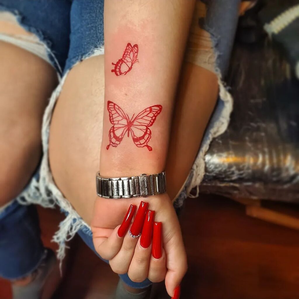 Red Butterfly Tattoo Ideas
