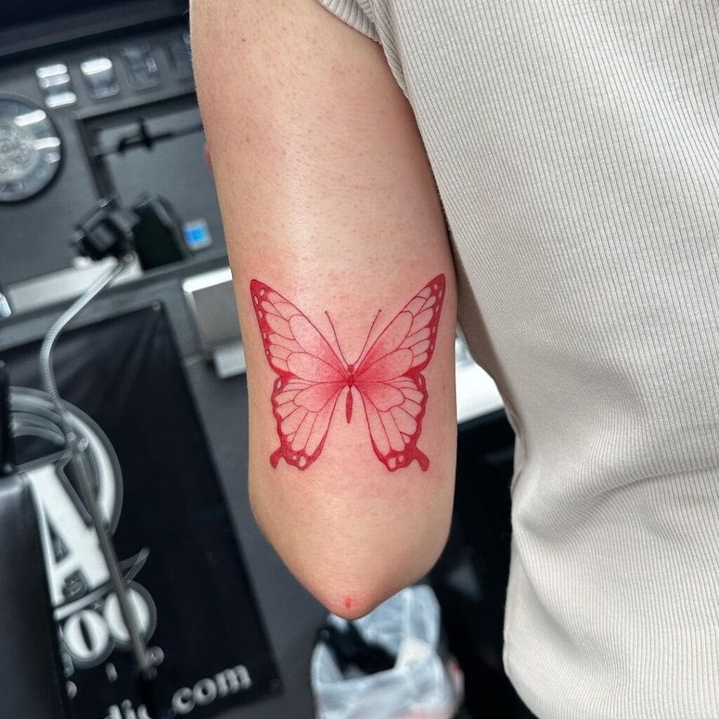 Red Butterfly Tattoo Ideas