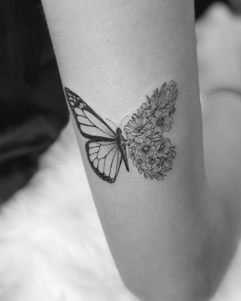 20+ Enchanting Flower and Butterfly Tattoo Inspiration - WomenSew