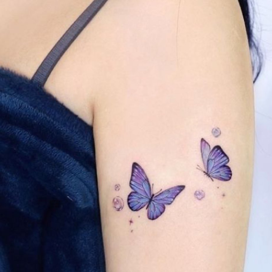20+ Mesmerizing Purple Butterfly Tattoo Inspirations for Your Next Ink ...