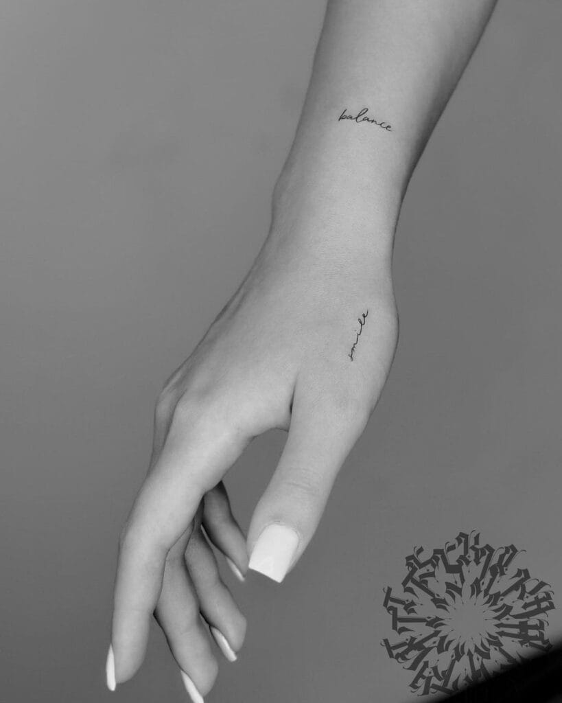 mini wrist tattoo