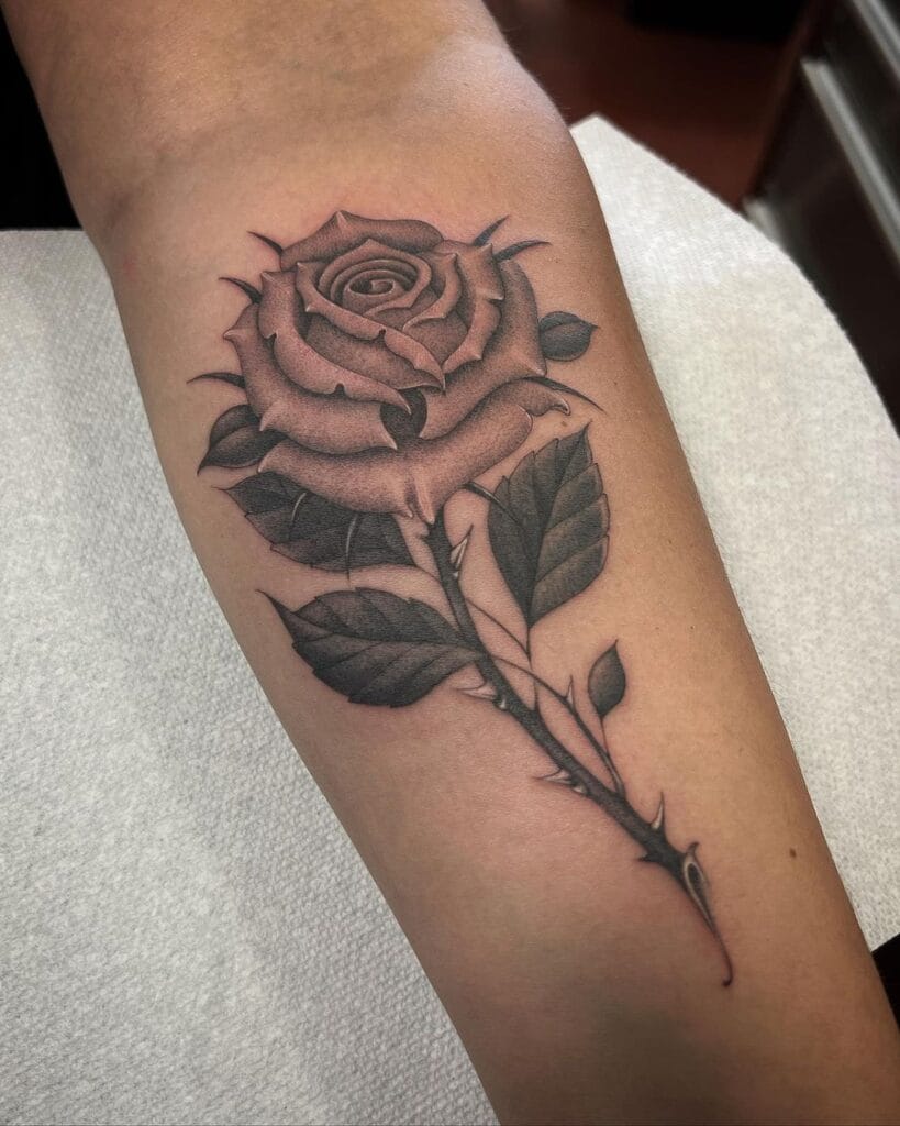 Rose Tattoo on Hand