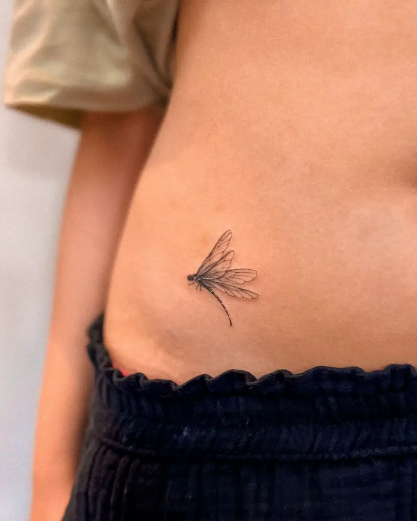 Hip Butterfly Tattoo