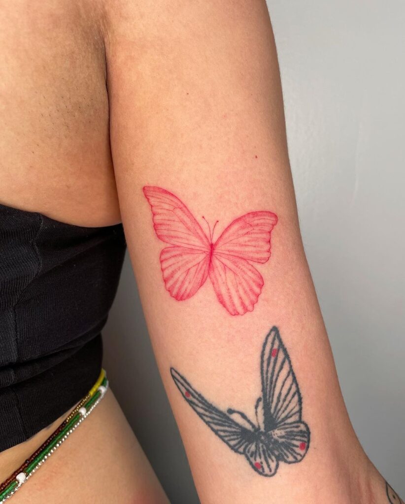 Red Butterfly Tattoo Ideas