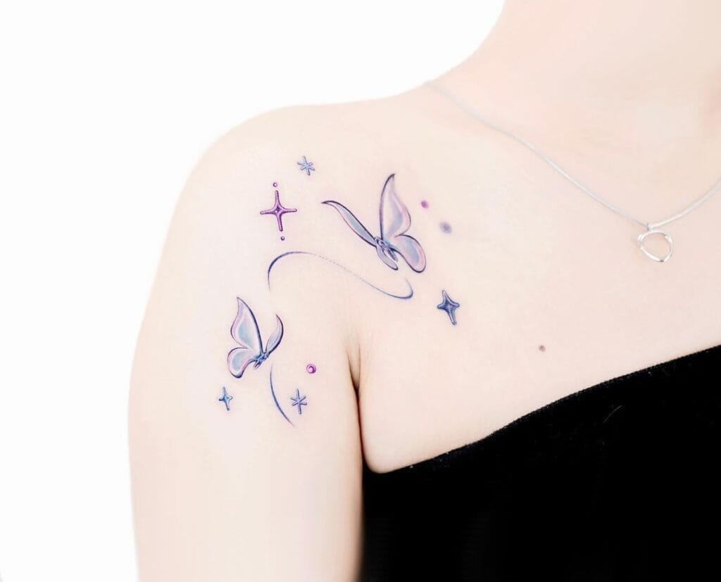 Butterfly Shoulder Tattoo