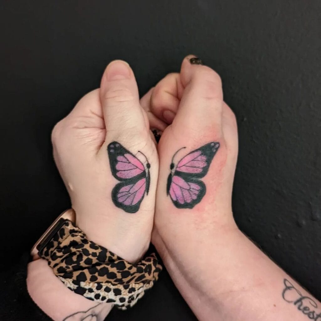 Purple Butterfly Tattoo