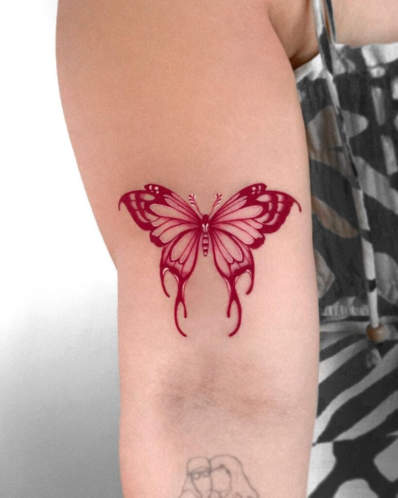 Red Butterfly Tattoo Ideas