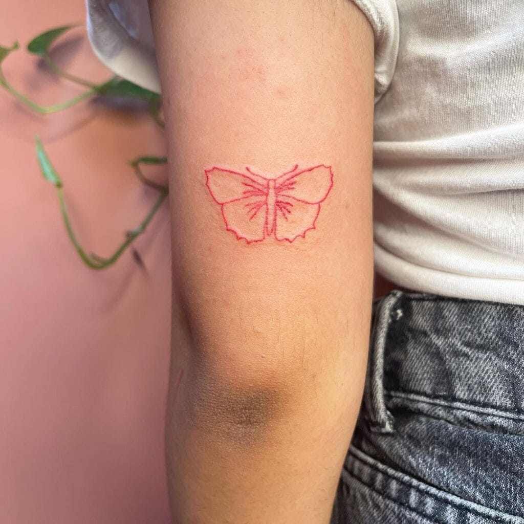 Red Butterfly Tattoo Ideas