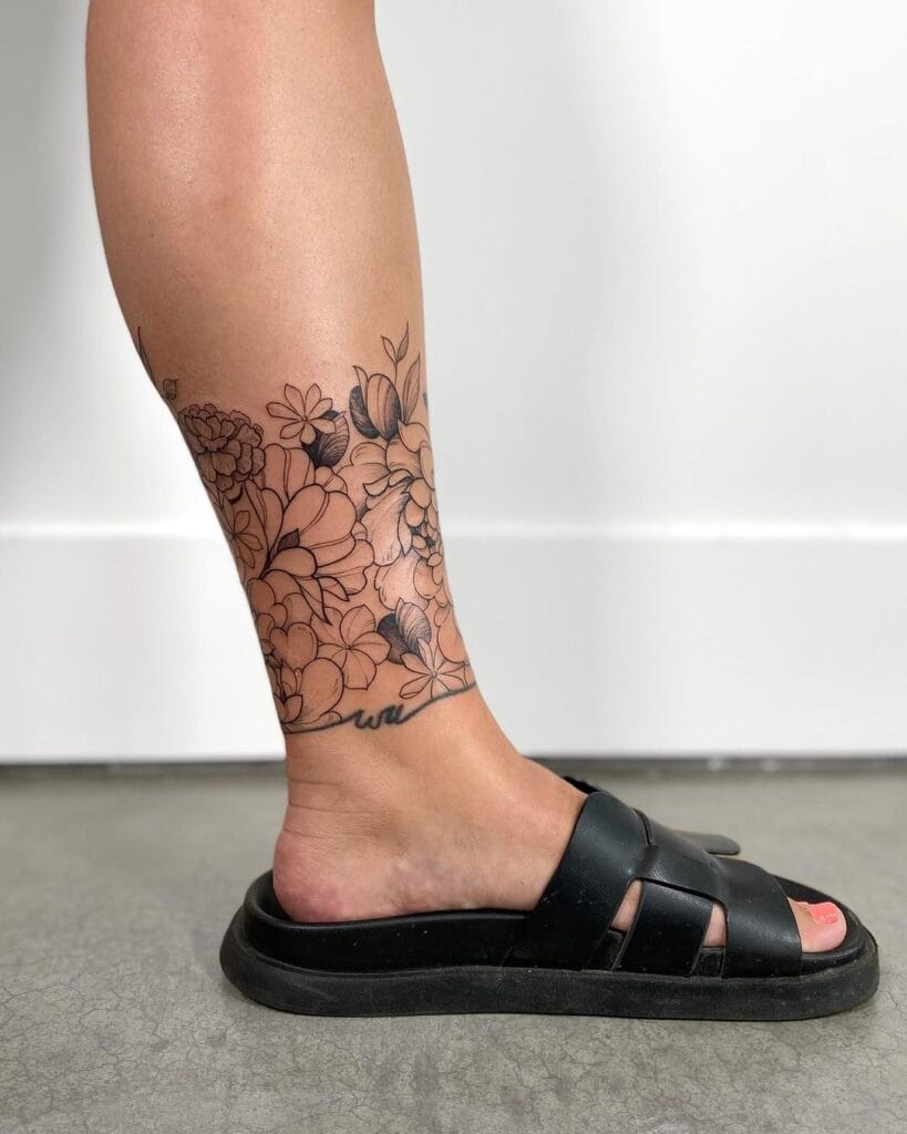 Ankle Wraparound Tattoo