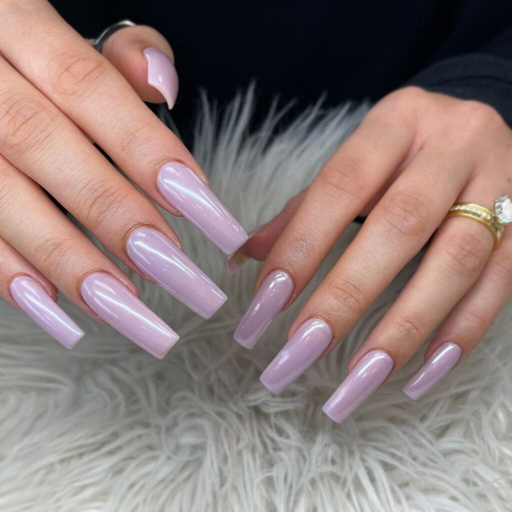 Purple Coffin Nail