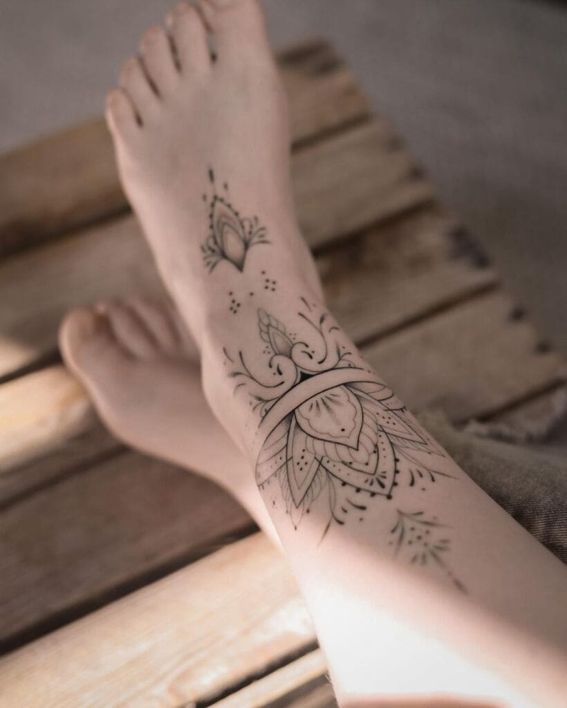 Ankle Wraparound Tattoo