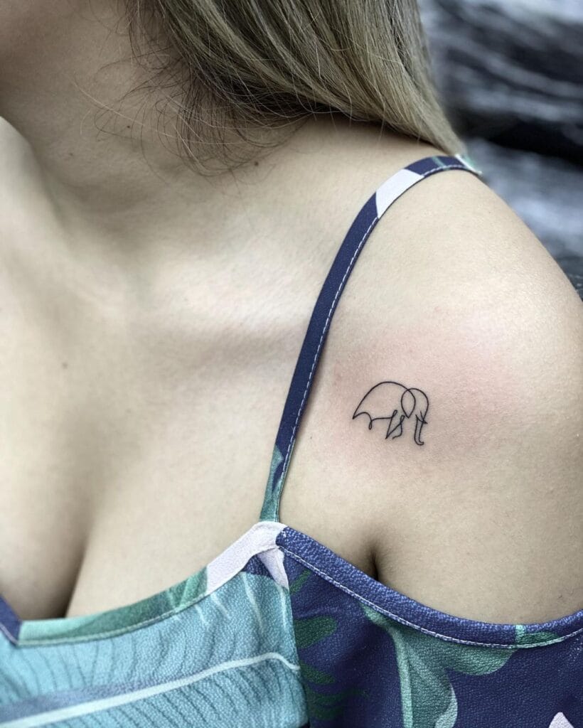 Mini Elephant Tattoo 