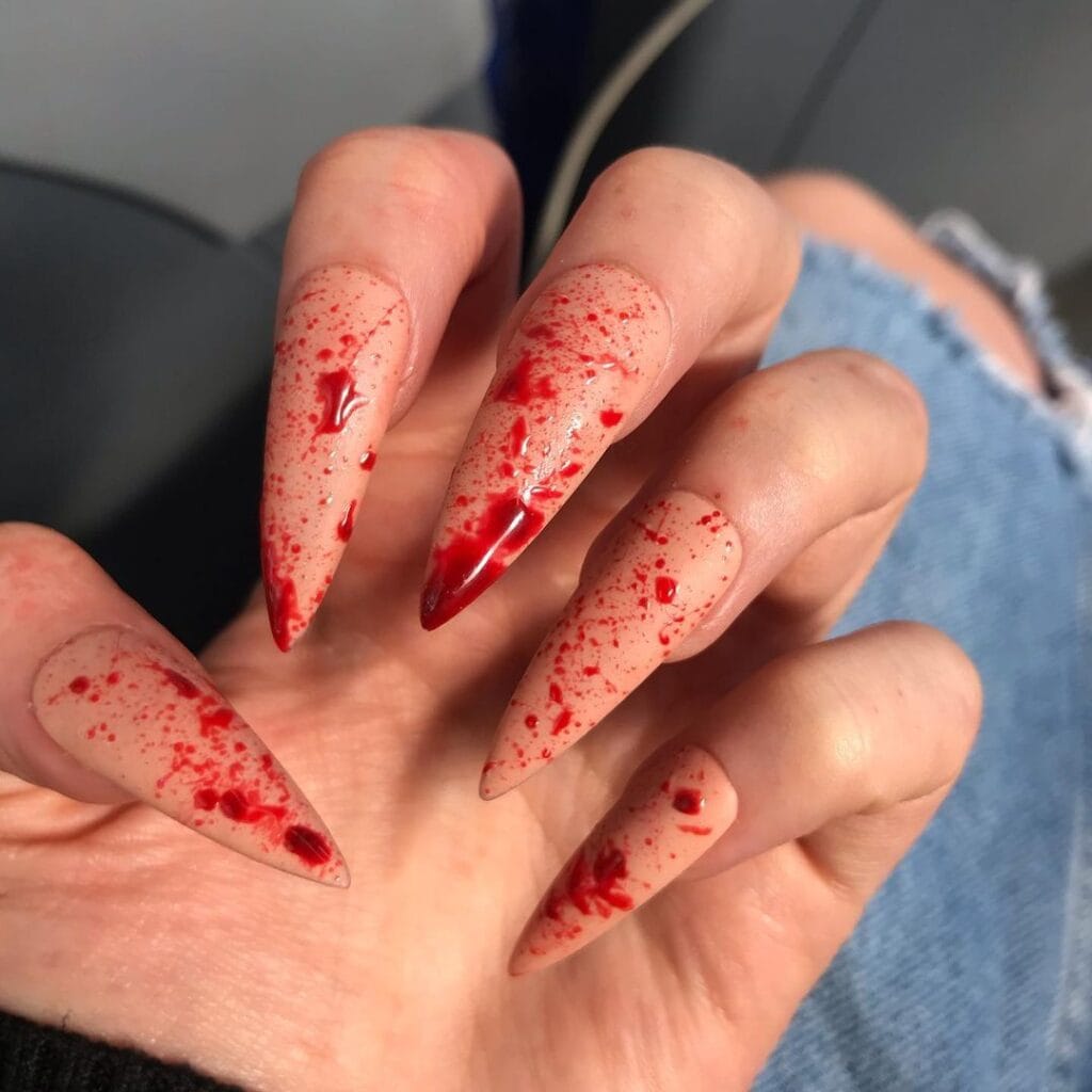 Blood Drip Nails