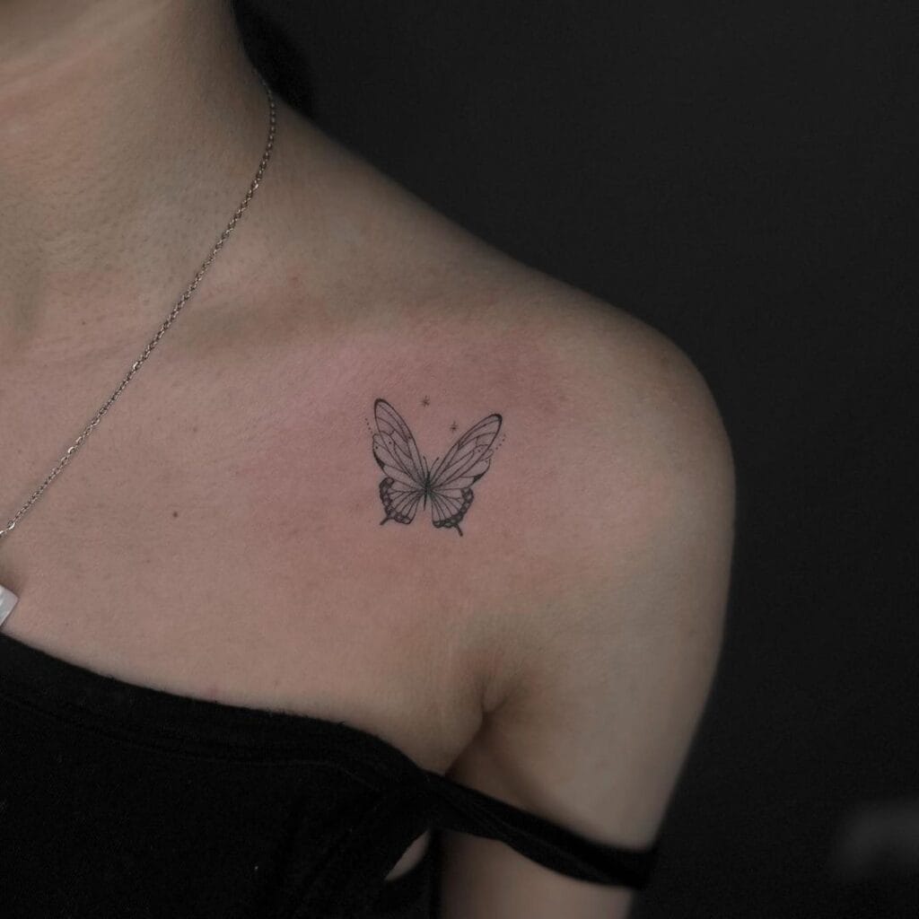 Butterfly Shoulder Tattoo