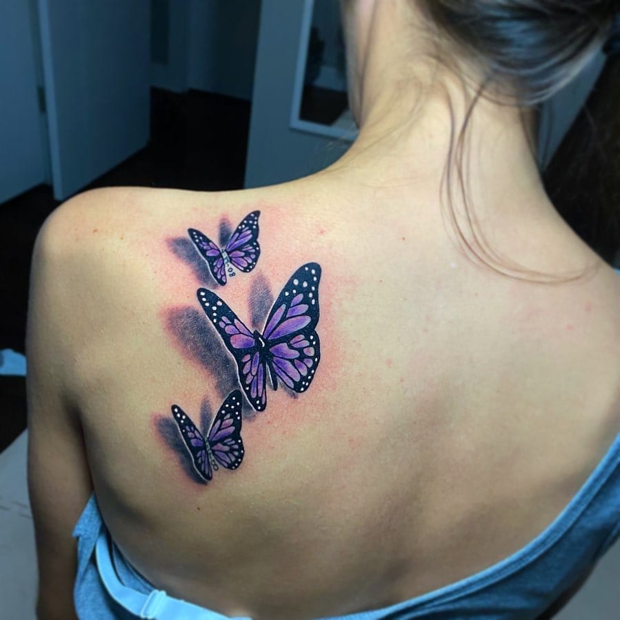 Purple Butterfly Tattoo