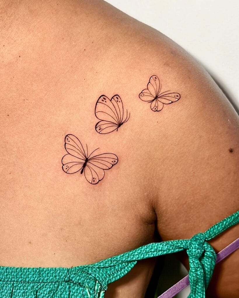 Butterfly Shoulder Tattoo