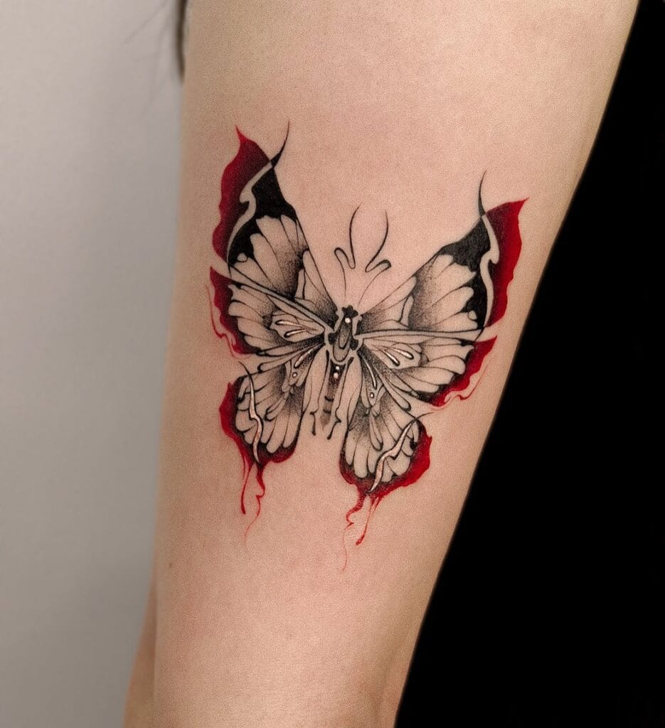 Red Butterfly Tattoo Ideas