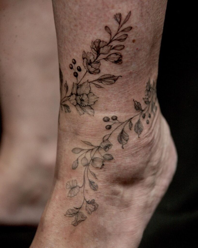 Ankle Wraparound Tattoo