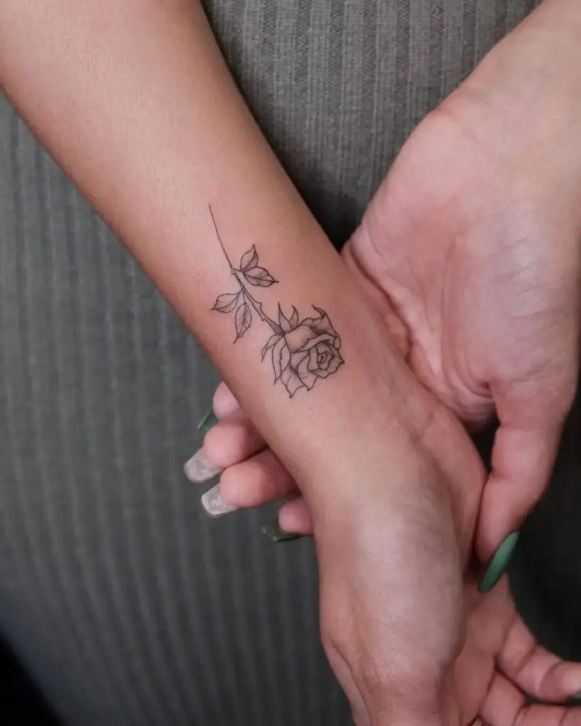 Rose Tattoo on Hand