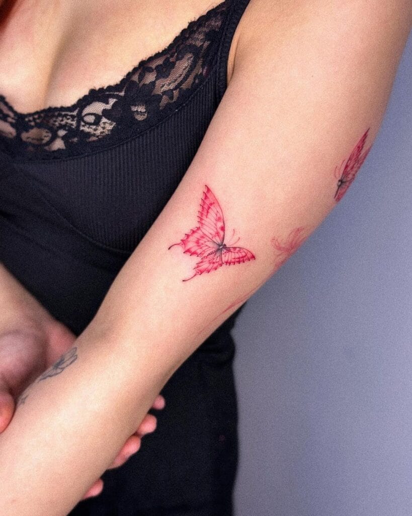 Red Butterfly Tattoo Ideas