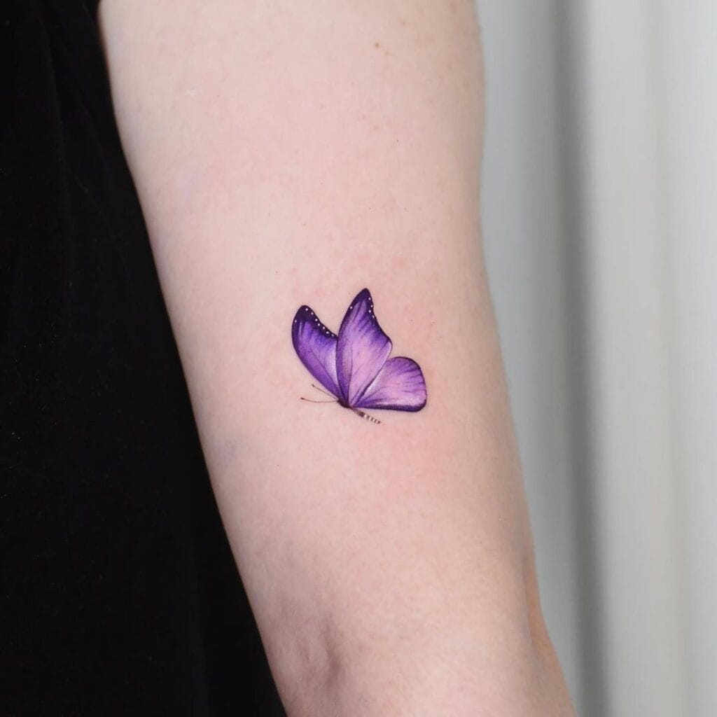 Purple Butterfly Tattoo