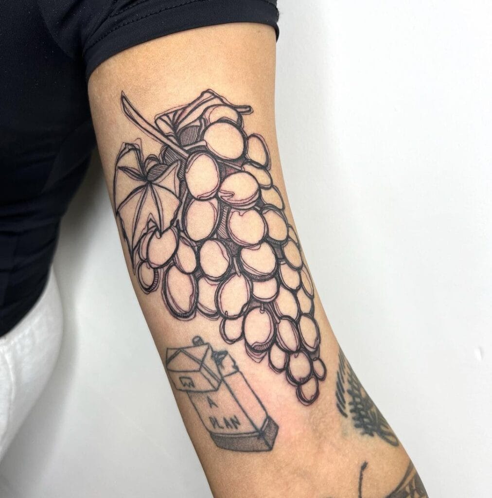 A Visual Feast of 20+ Grape Tattoo Inspirations - WomenSew