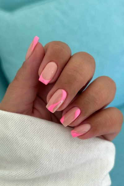 Summer Pink Nail