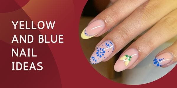 YELLOW AND BLUE NAIL IDEAS
